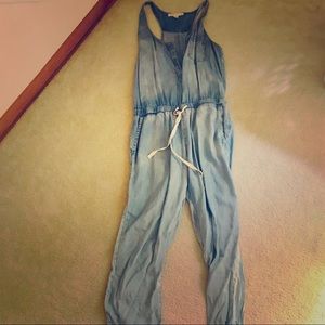 Denim pant romper